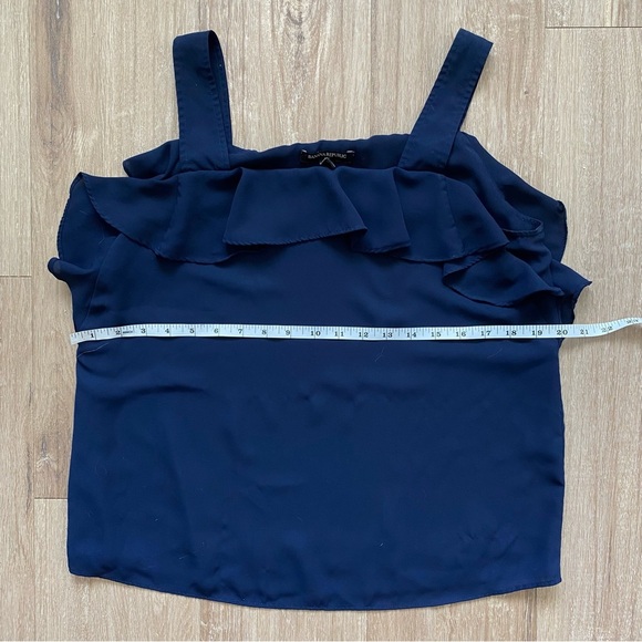 Banana Republic Ruffle Square Neck Tank Blue - Picture 5 of 7